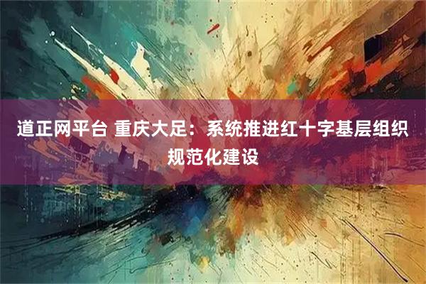 道正网平台 重庆大足：系统推进红十字基层组织规范化建设